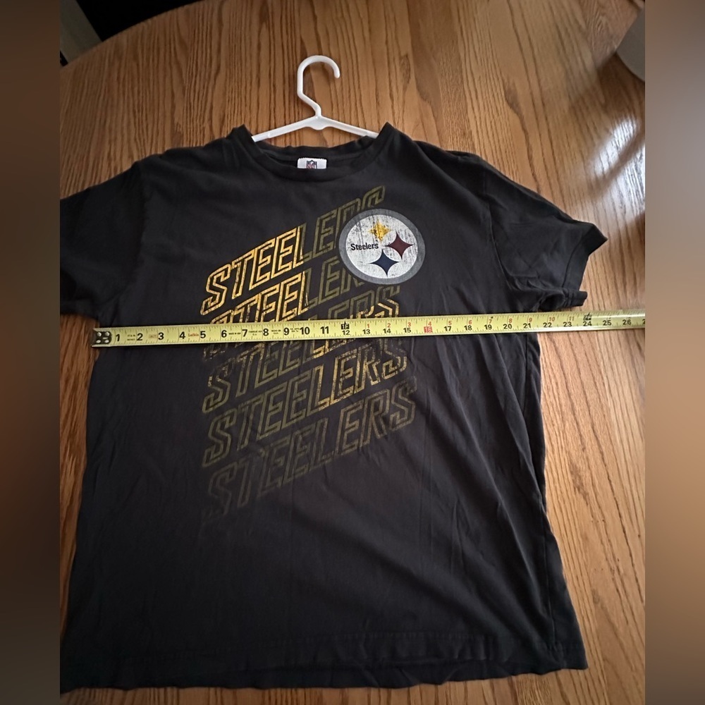 NFL Team Apparel Steelers Vintage Tee Shirt Size L - Picture 6 of 7